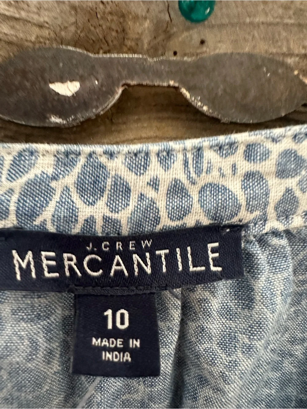 J.Crew mercantile blue cotton floral romper ladies size 10